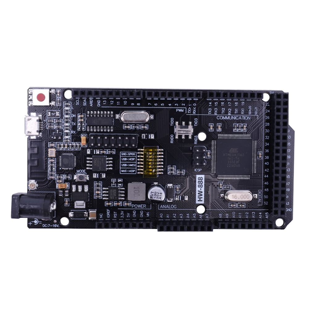 jixopn Mega R3 ATmega2560+WiFi ESP8266 7-15V R3 ATmega2560 ESP8266 32M ...