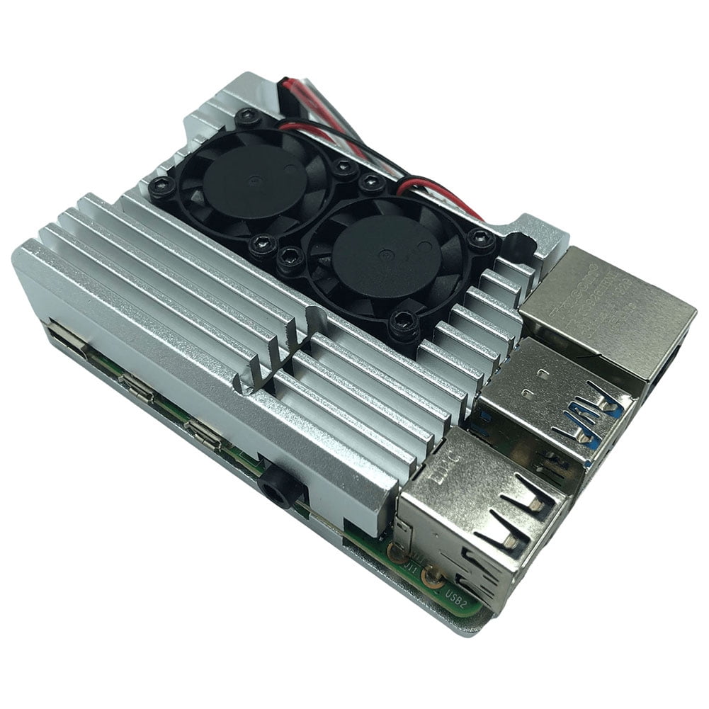 jixopn Metal Housing with Heatsink Open Case Design for Raspberry Pi