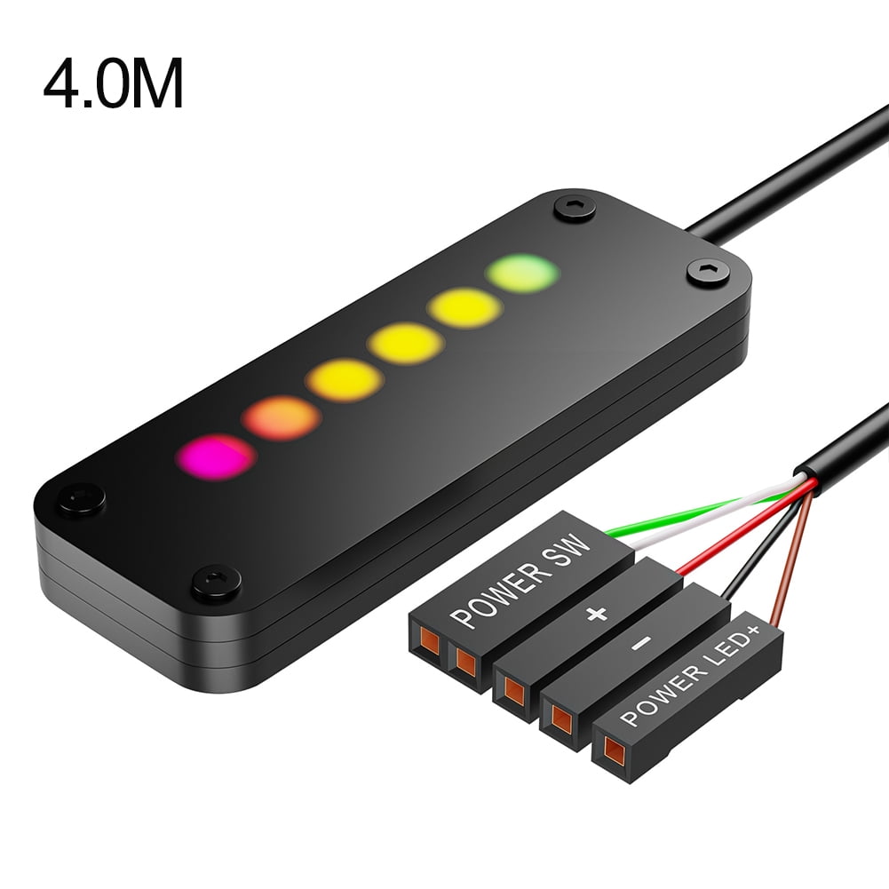 jixopn PC Power Switch Finger Slide ON/OFF RGB Motherboard External