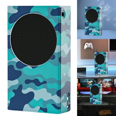 jixopn PU Protective Shell Dustproof Case Cover for XBOX Series S (Blue Camouflage)