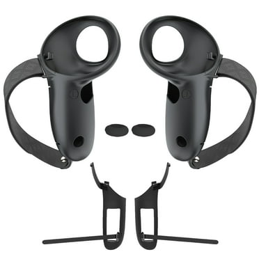 jixopn Silicone Controller Grips with 2pcs Joystick Cover Non-Slip Controllers Protector W/ Knuckle Straps and Battery Opening Controller Grip Cover for Meta Quest 3/3S VR Accessories