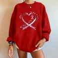 thumbnail image 1 of jjayotai Breast Cancer Awareness Sweatshirts, Womens Pink Ribbon Heart Graphic Shirt Comfy Long Sleeve Pullover Sweater Tops, 1 of 4