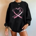 thumbnail image 1 of jjayotai Breast Cancer Awareness Sweatshirts, Womens Pink Ribbon Heart Graphic Shirt Comfy Long Sleeve Pullover Sweater Tops, 1 of 4