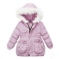 thumbnail image 1 of jjayotai Children Kids Girls Winter Windproof Coat Hooded Coats Jacket Zip Thick Warm Snow Hoodie Outwear Pink 12-18 Months, 1 of 9
