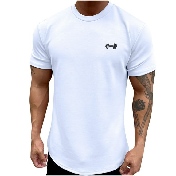 jjayotai Clearance Men's Summer New Loose Sports T-shirt Short Sleeves Round Neck Tops