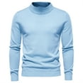 thumbnail image 1 of jjayotai Clearance Sweater For Men Men's Turtleneck Sweater Solid Color Pullover Long Sleeve Loose Base Shirt Top Warm Jumpers, 1 of 3