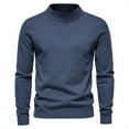 thumbnail image 1 of jjayotai Clearance Sweater For Men Men's Turtleneck Sweater Solid Color Pullover Long Sleeve Loose Base Shirt Top Warm Jumpers, 1 of 3