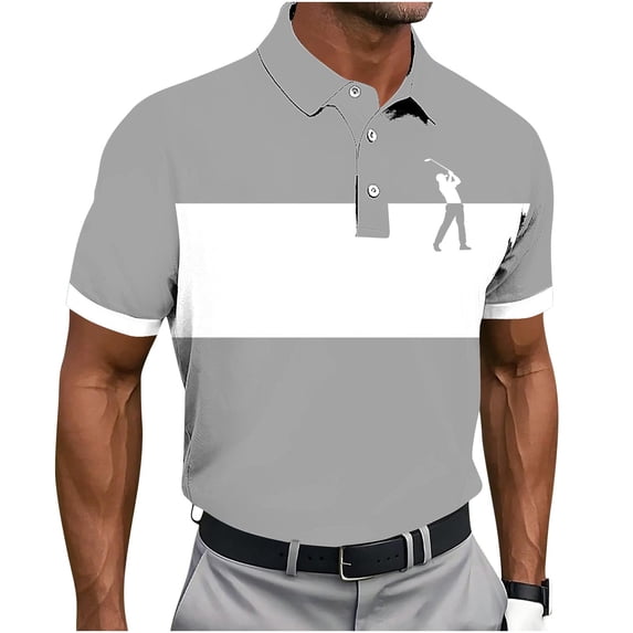 jjayotai Dress Shirts for Men Short Sleeve Button down Printed Golf Tshirts Loose Fitted Lightweight Casual Tops