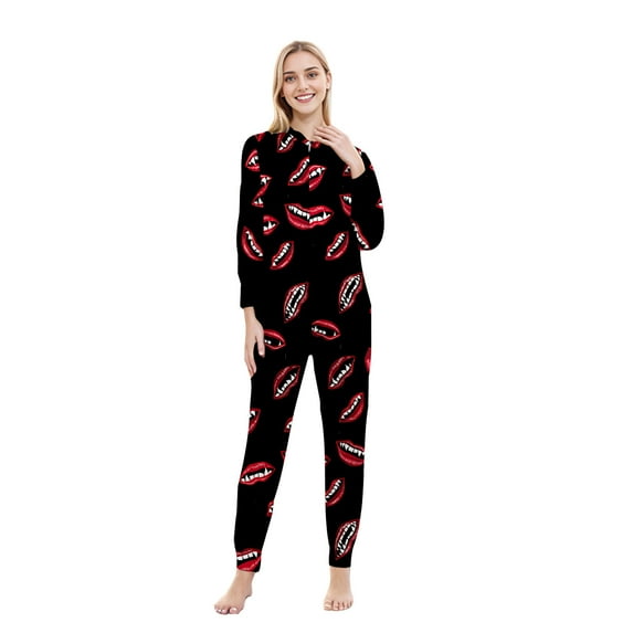 jjayotai Family Matching Outfits 2024, Trendy Halloween Costumes Horror Funny Print Hooded Jumpsuits Women Loungewear