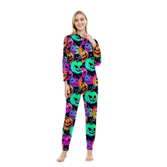 jjayotai Family Matching Pajamas, Halloween Hoodie Onesie Cute Cute Printed Pjs Print Jumpsuit Photography Costume Fall Outfits, Suit for Women