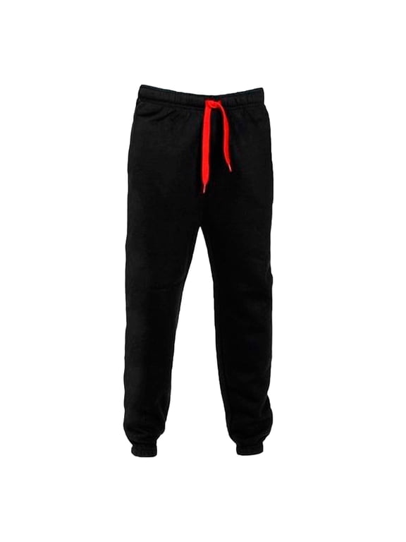 Fleece Sweatpants for Men, Men's Lounge Pants, Men's Athletic Pants, Men's Sweat Pants with Pockets Black L