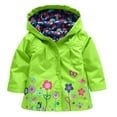 thumbnail image 1 of jjayotai Girls Clothe Jacket Kids Raincoat Coat Hooded Outerwear Children Clothing Jacket Green 18 Months, 1 of 4