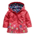 thumbnail image 1 of jjayotai Girls Clothe Jacket Kids Raincoat Coat Hooded Outerwear Children Clothing Jacket Red 4 Years, 1 of 4