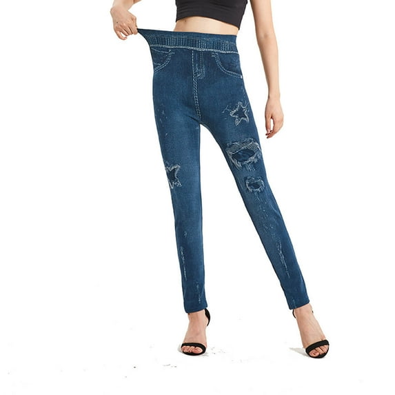 jjayotai Jeggings for Women, High Waist Stretchy Jeans, Slim Fit Leg Pull on Jean Soft Breathable Denim Pants with Pockets Green S