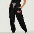 thumbnail image 1 of jjayotai Joggers for Women 2024, High Waisted Love Heart Graphic Sweatpants with Pockets,Y2k Fall Winter Fashion Outfits Trousers, 1 of 7