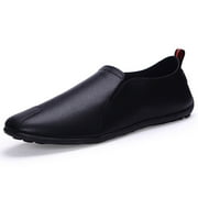 Men's Black Slip on Dress Shoes