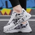 thumbnail image 1 of jjayotai Men Shoes Clearance Sale Men Fashion Wild Graffiti Casual Shoes Comfortable Breathable Low-Top Sneakers Rollbacks, 1 of 9