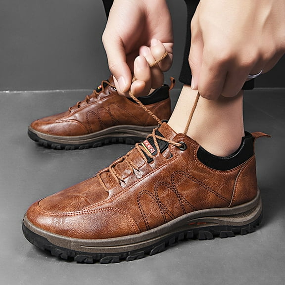 jjayotai Men Shoes Clearance Sale Men'S British Style Casual Shoes Low-Heel Non-Slip Wear-Resistant Tooling Shoes Rollbacks