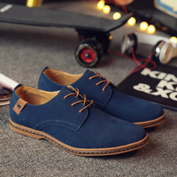 jjayotai Men Shoes Clearance Sale Men'S Fashion Casual Solid Lace Up Oxfords Leather Shoes Male Business Shoes Rollbacks