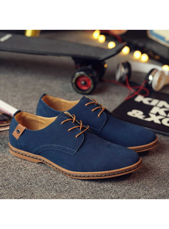 jjayotai Men Shoes Clearance Sale Men'S Fashion Casual Solid Lace Up Oxfords Leather Shoes Male Business Shoes Rollbacks