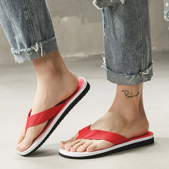 jjayotai Men Shoes Clearance Sale Men'S Summer Beach Breathable Shoes Sandals Home Slipper Flip-Flops Flat Shoes Rollbacks