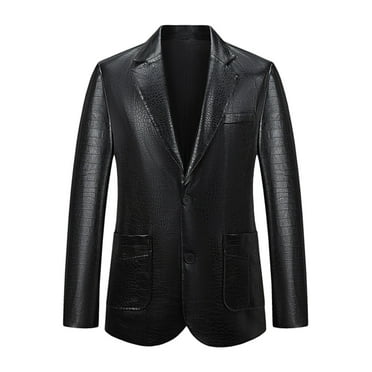 jjayotai Men's Business Blazer, Casual Sport Coat Lightweight Linen Two Buttons Suit Jackets Stylish Daily Suits Black M