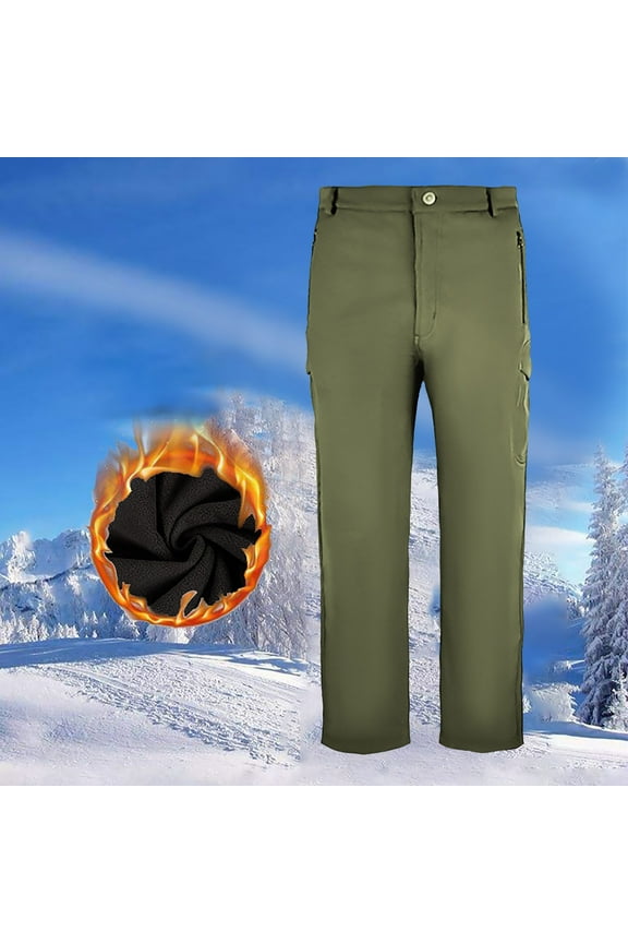 Men's Hiking Cargo Pants, Water Resistant Lightweight Quick Dry Breathable Work Trousers Ripstop Tactical Pants Army Green L