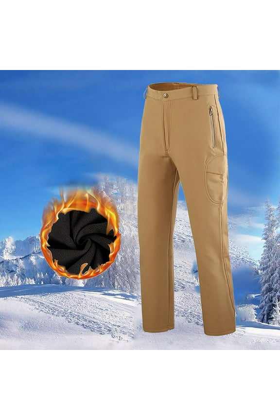 Men's Hiking Cargo Pants, Water Resistant Lightweight Quick Dry Breathable Work Trousers Ripstop Tactical Pants Khaki M