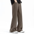 thumbnail image 1 of jjayotai Men's Jogger Sweatpants, Korean Style Baggy Trousers Elastic Waist Loose Fit Long Pants Coffee L, 1 of 8
