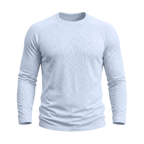 jjayotai Men's Long Sleeve Tee Shirts Crew Neck T Shirt Solid Casual Basic Tees Soft Stretch T-Shirts