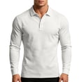 thumbnail image 1 of jjayotai Men's Shirt Long Sleeve Golf Shirts Quick Dry Lightweight Tops 3-Button Performance Work Fishing Athletic Top, 1 of 6
