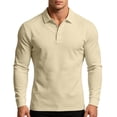 thumbnail image 1 of jjayotai Men's Shirt Long Sleeve Golf Shirts Quick Dry Lightweight Tops 3-Button Performance Work Fishing Athletic Top, 1 of 6