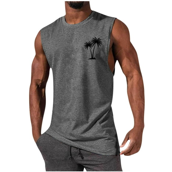 jjayotai Men's Sleeveless Graphic Vest for Summer Men Casual Fashion Pullover Round Neck Sports Tank Sleeveless Tops