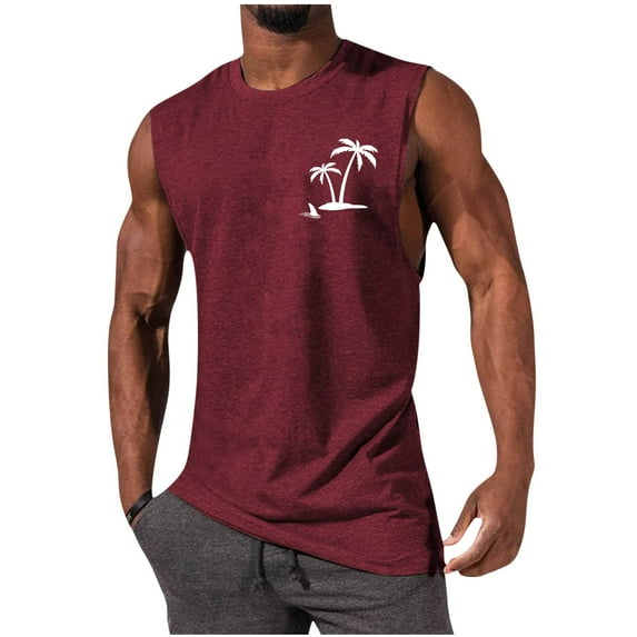 jjayotai Men's Sleeveless Graphic Vest for Summer Men Casual Fashion Pullover Round Neck Sports Tank Sleeveless Tops