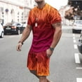 thumbnail image 1 of jjayotai Men's Summer Shorts Sleeve Set Leisure Outfit Men Print Short Sleeves Casual Beach Short Sleeve Round-Neck Blouses & Sets, 1 of 5