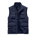 thumbnail image 1 of jjayotai Mens Coat Jacket Clearance Men's Sleeveless Work Jacket Standing Collar Multiple Pockets Outdoor Photography And Sports Vest Jacket Coat, 1 of 1