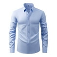 thumbnail image 1 of jjayotai Mens Dress Shirt Long Sleeve Collared Button Down Shirts Wrinkle Free Non Iron Classic Business Office Formal Everyday Wear Tops, 1 of 5