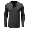thumbnail image 1 of jjayotai Mens Henley Shirts Long Sleeve Button Down T-Shirt Soft Breathable Comfortable Classic Casual Everyday Wear Tops with Pocket, 1 of 6