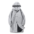 thumbnail image 1 of jjayotai Mens Jacket, Casual Lightweight Hooded Windbreaker Softshell Easy Care Zip Up Versatile Outdoor Comfy Activities Coat Gray XXL, 1 of 5