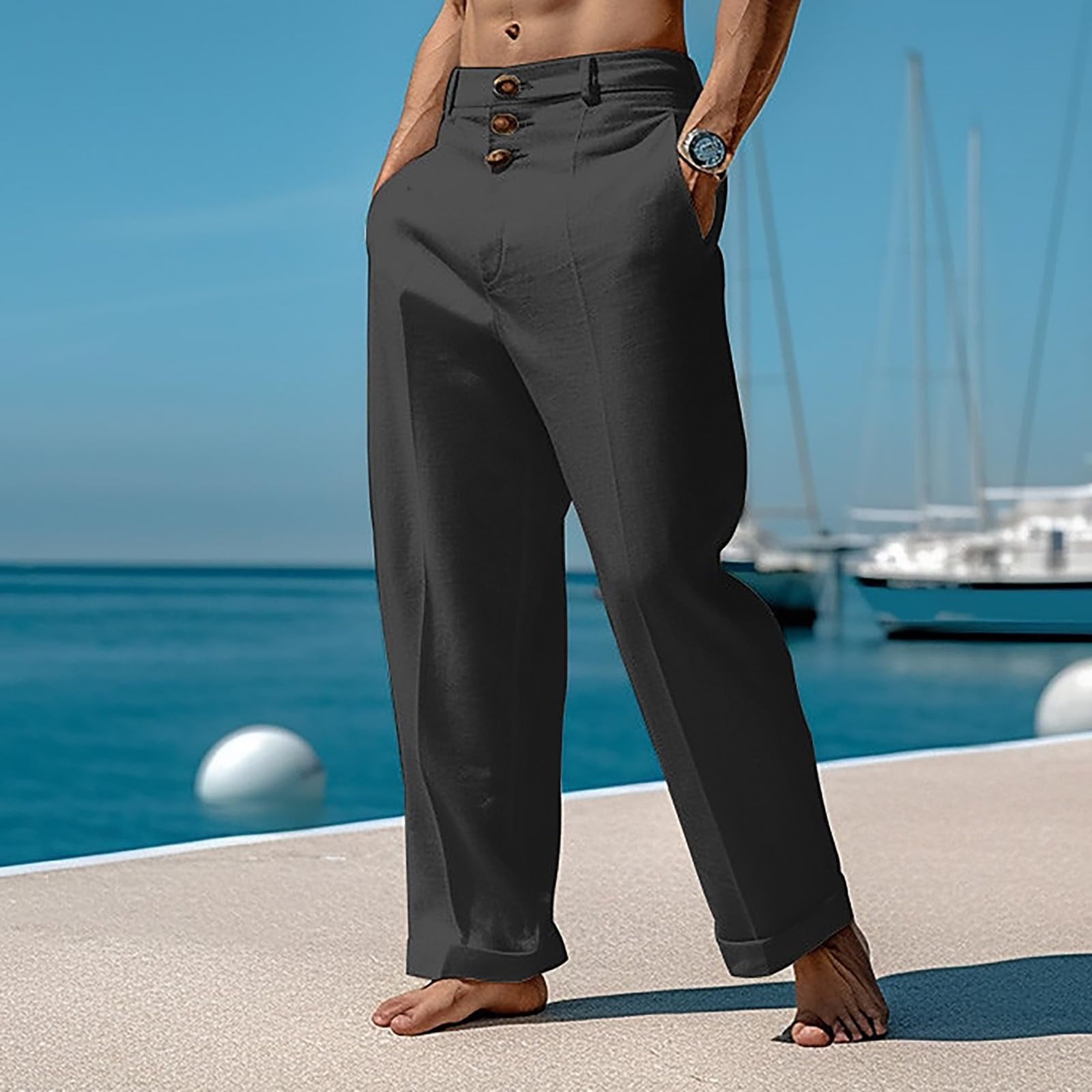 【U LAN】Color Track Big Pocket Training Pants Athletic Works Men's and Big Men's Pique Track Pant, up to