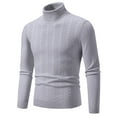 thumbnail image 1 of jjayotai Mens Sweater Tops Clearance Mens Turtleneck Sweater Cable Knitted Pullover Long Sleeve Solid Retro Sweaters Chunky Casual Fall Winter Warm Tops, 1 of 7
