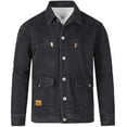 thumbnail image 1 of jjayotai Mens Tops Clearance Men's Fashion Casual Denim Jacket Long Sleeve Button Down Single-breasted Plus Size Outdoor Jacket, 1 of 6