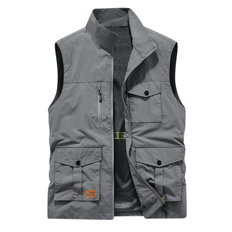 jjayotai Mens Tops Clearance Men's Lightweight Utility Summer Vest