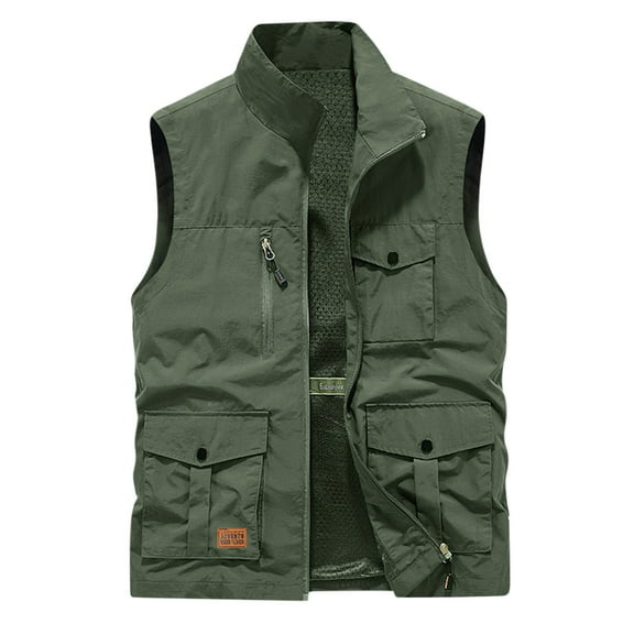 jjayotai Mens Tops Clearance Men's Lightweight Utility Summer Vest Jacket Outdoor Sports Photography Safari Fishing Travel Cargo Vest