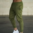 thumbnail image 1 of jjayotai Pants for Men Clearance Men's Fitness Training Pants Slim Casual Sweatpants Small Foot Men's Pants Rollbacks Army Green, 1 of 6