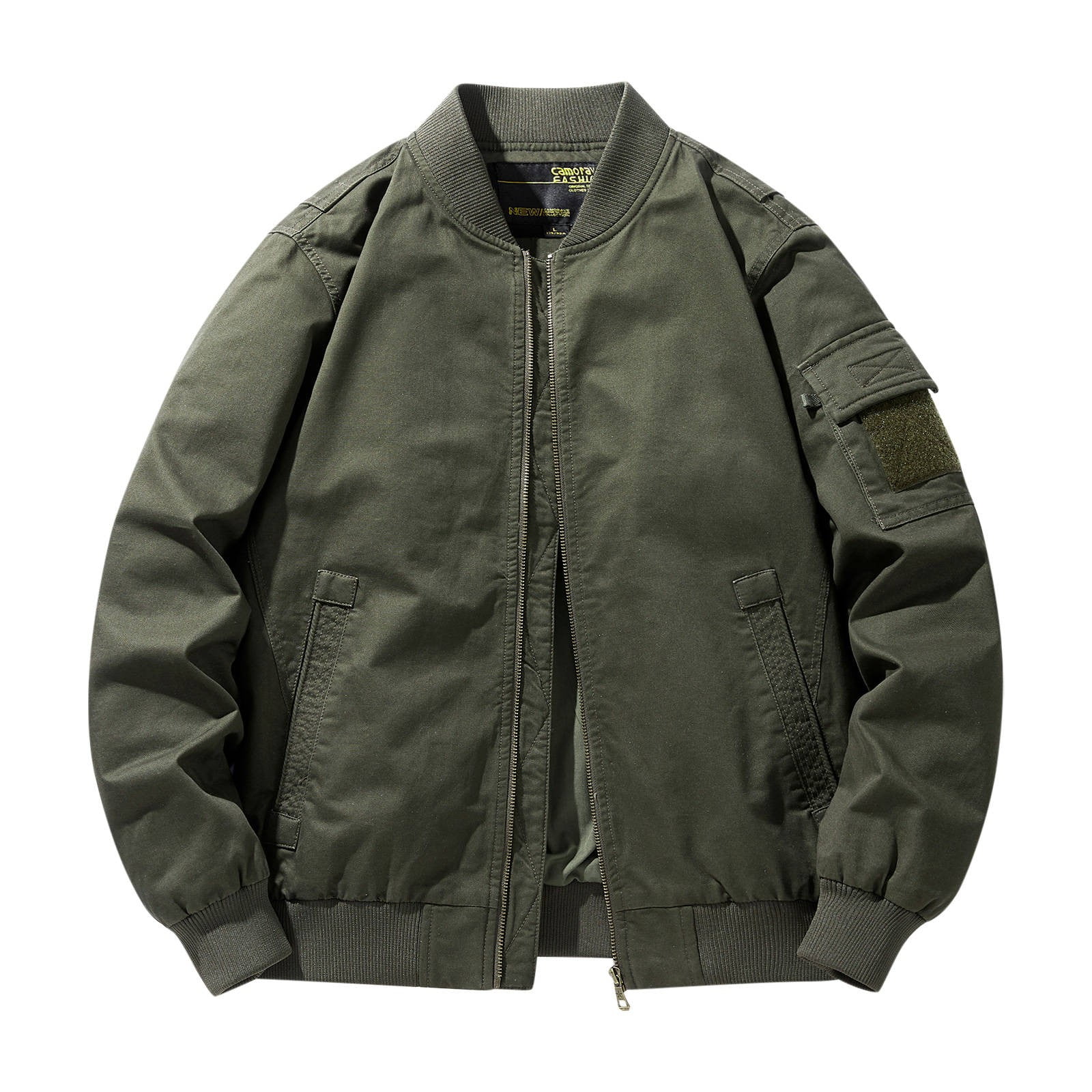 【新品GREEN CLOTHING HEAVY JACKETMen’s25/26 jjayotai Plus Size Cargo Jacket for Men, Casual Full Zip Jacket