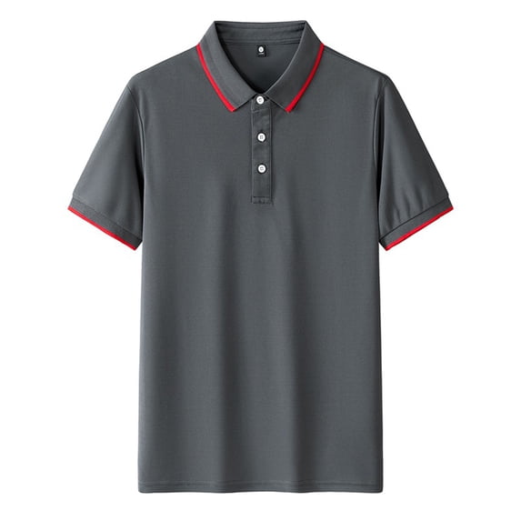 jjayotai Plus Size Mens Shirts Short Sleeve Shirt Button Collared Tshirts Summer Comfort Stretch Golf Shirt
