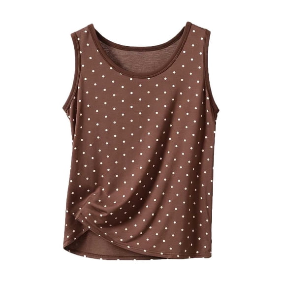jjayotai Plus Size Tank Tops for Women Polka Dots Sleeveless Tops Crew Neck Shirts Summer Casual Basic Going out Tanks