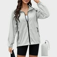 thumbnail image 1 of jjayotai Rain Jacket, Womens Lightweight Waterproof Windbreaker Jackets Hooded Packable Rain Coats with Pockets Gray XXL, 1 of 9