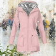 thumbnail image 1 of jjayotai Rain Jacket Womens Windbreaker Jacket, Women Hiking Clothes for Women Waterproof Jackets for Women With Hood Pink XXL, 1 of 5